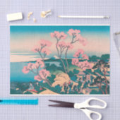 春ピクニックアンダーさくらんぼツリーフラワーズ山富士 薄葉紙 (クラフト)