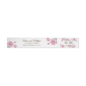 春ピンクさくらんぼの花。フローラ差出人住所 ラップアラウンドラベル (単一)