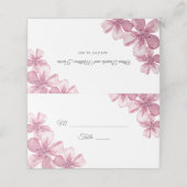 春ピンクさくらんぼ花。フローラ結婚の プレイスカード (外部開封)