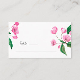 春ピンクさくらんぼ花。フローラ プレイスカード