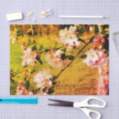 春ピンクと白の花のヴィンテージの分離 薄葉紙 (クラフト)