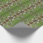 春ピンクと白パーソナライズされた花 ラッピングペーパー (角)