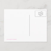 春ピンクのチューリップフラワーウェディングは日付を保存 案内ポストカード (裏面)