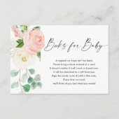 春ピンクのフローラ緑の本のためのベビーガールen エンクロージャーカード (正面)