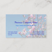 春ピンクのマグノリアの花で青空 名刺 (裏面)