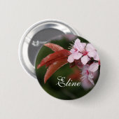 春ピンクの梅 缶バッジ (正面&裏面)