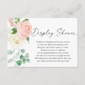 春ピンクの白いフローラの緑の表示シャワー エンクロージャーカード (正面)