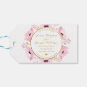 春ピンクウォーターカラーフローラ保存日付 ギフトタグ (裏面横)