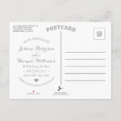 春ピンクウォーターカラーフローラ保存日付 案内ポストカード (裏面)