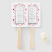 春ピンクウォーターカラーフローラ結婚ズコレクション ハンドファン (正面&裏面)