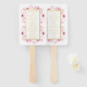 春ピンクウォーターカラーフローラ結婚ズコレクション ハンドファン (正面&裏面)