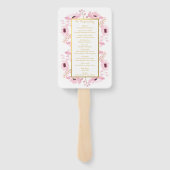 春ピンクウォーターカラーフローラ結婚ズコレクション ハンドファン (裏面)