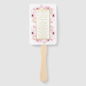 春ピンクウォーターカラーフローラ結婚ズコレクション ハンドファン (正面)