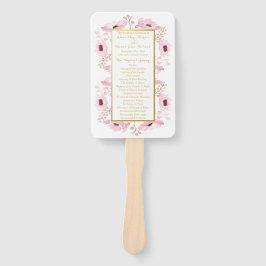 春ピンクウォーターカラーフローラ結婚ズコレクション ハンドファン