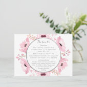 春ピンクウォーターカラー結婚フローラの詳細 招待状 (スタンド正面)