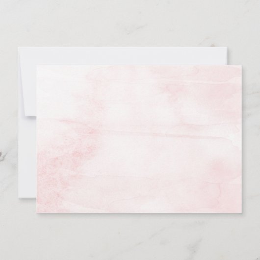 春ピンクウォーターカラー結婚フローラの詳細 招待状 (裏面)