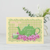 春ピンクス&ティーポットイースターティー 招待状 (スタンド正面)