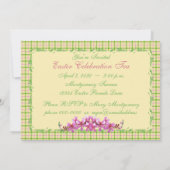 春ピンクス&ティーポットイースターティー 招待状 (裏面)