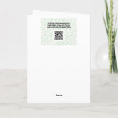 春ピンクチューリップアートフラワーイースターカード サンキューカード (裏面)