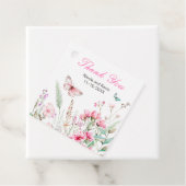 春ピンクバタフライ結婚フローラ フェイバータグ (インサイチュ)