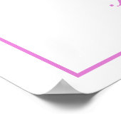 春ピンクバタフライ結婚フローラ ポスター (角)