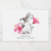 春ピンクフローラと泡立きらめくちワインラベル スパークリングワインラベル (シングルラベル)