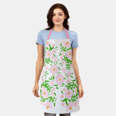 春ピンクフローラエプロン エプロン (着用した状態)