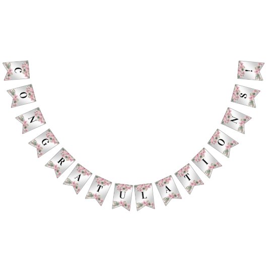 春ピンクフローラバンティング国旗 バンティングフラッグ (全)