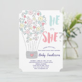 春ピンクブルーフローラ開花性発現パーティー 招待状 (スタンド正面)