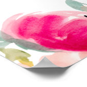 春ピンクボホシックガーデンフローラブライダル歓迎 ポスター (角)