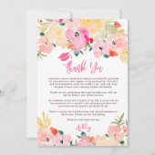 春ピンクボホシックガーデンフローラ卒業 サンキューカード (正面)