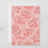 春ピンクローゼズブロッサムフローラ誕生日 招待状 (裏面)