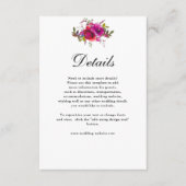 春ピンク紫の水色結婚の詳細 エンクロージャーカード (正面)