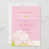 春ピンク赤面牡丹結婚ズ 招待状 (正面)