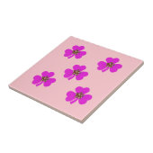 春ピンク、キッチン用ピンククローバー タイル (側面)