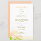 春ピーチ結婚ピーニーのディナーメニュー (正面/裏面)