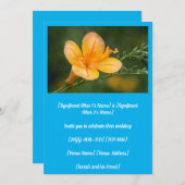 春ピーパーティリッジフラワー結婚ズ 招待状 (正面/裏面)