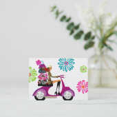 春ファッションハンドバッグレトロデイジーフラワー 名刺 (スタンド正面)