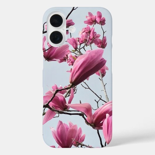 春ファッションピンクマグノリア花見ブルー Case-Mate iPhoneケース (裏面)