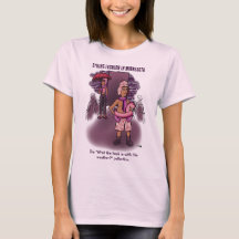 春ファッション女子Tシャツ