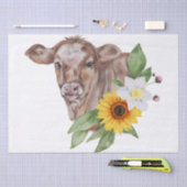 春ファームカーフフローラ水彩 薄葉紙 (クラフト)