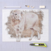 春ファームシープウォーターの色 薄葉紙 (クラフト)