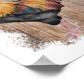 春ファームロースターウォーターカラーデクページプリント ポスター (角)