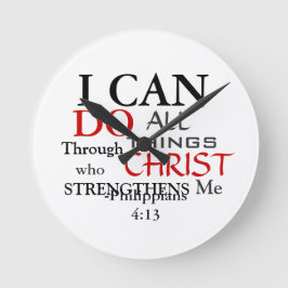 春フィリピン人4:13 ラウンド壁時計