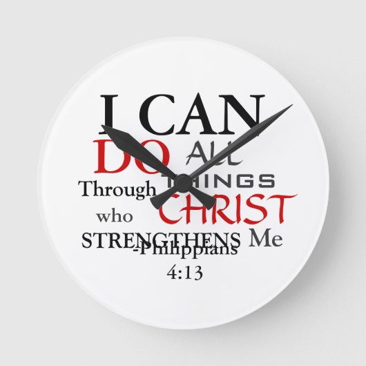 春フィリピン人4:13 ラウンド壁時計 (正面)