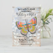 春フィングバタフライ結婚式招待状 招待状 (スタンド正面)