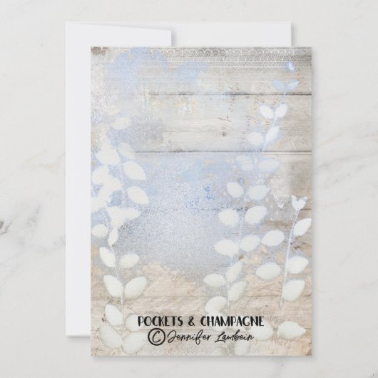 春フィングバタフライ結婚式招待状 招待状 (裏面)