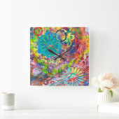 春フィーバー2ウォールクロック スクエア壁時計 (ホーム)