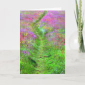 春フィールドの挨拶カード カード (正面)