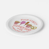 春フェアカーニバルフェスティバルコーンドッグアイスクリーム ペーパープレート (アングル)